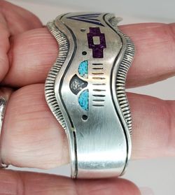 Carolyn Pollack 925 Sterling Silver Inlay Multi Color  display picture 1