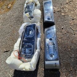 2003-2006 Chevrolet Silverado | Avalanche U-LED Bars  Black Housed Healdights