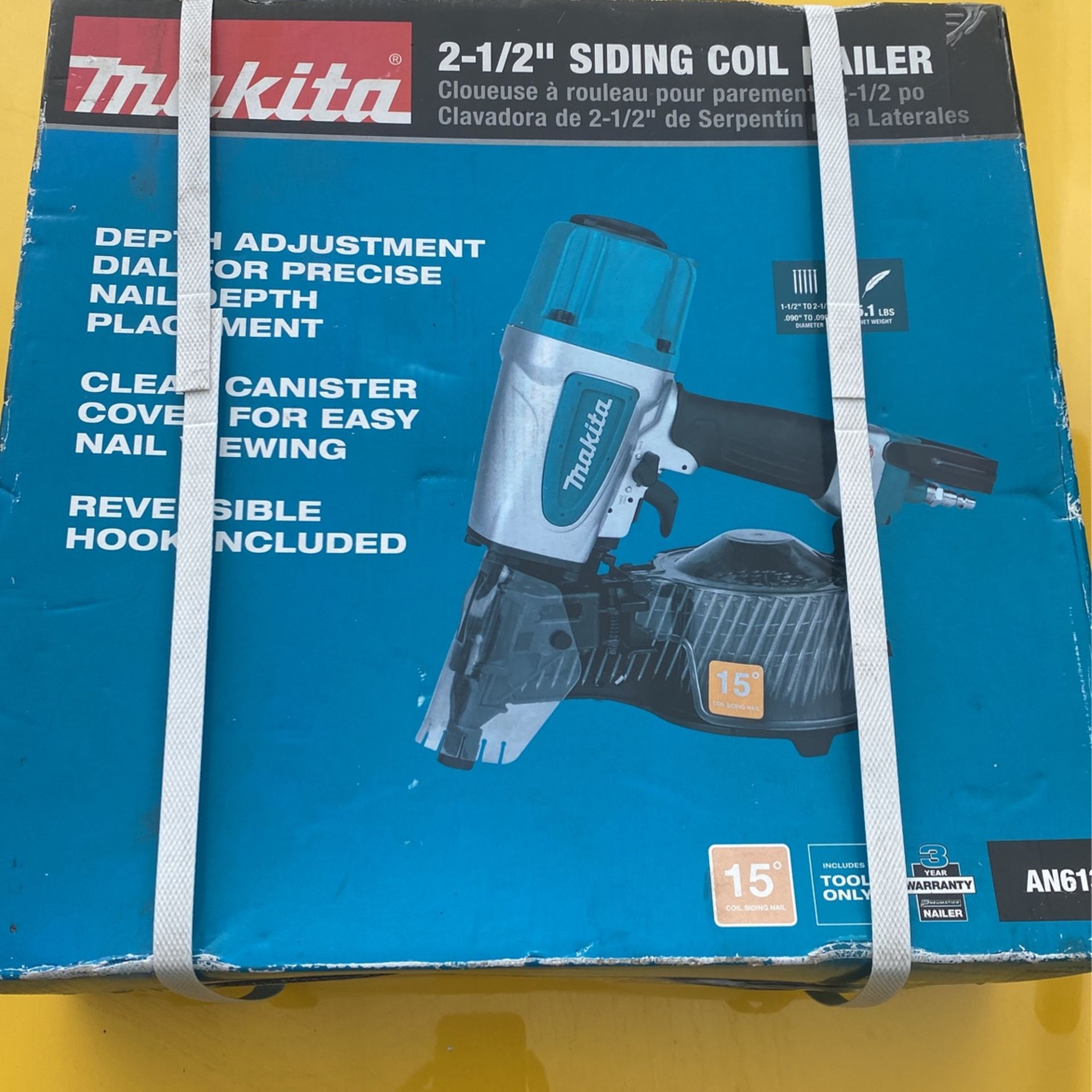 Makita 2-1/2 Inch Siding Coil Nailer