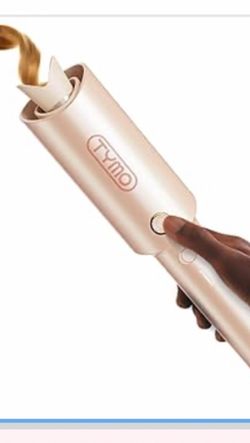 Automatic Rotating Curling Iron - TYMO CURLPRO Beach Waves Curling Wand, Portable Hair Curler, 500 Million Ionic, Dual Voltage & Lightweight for Trave