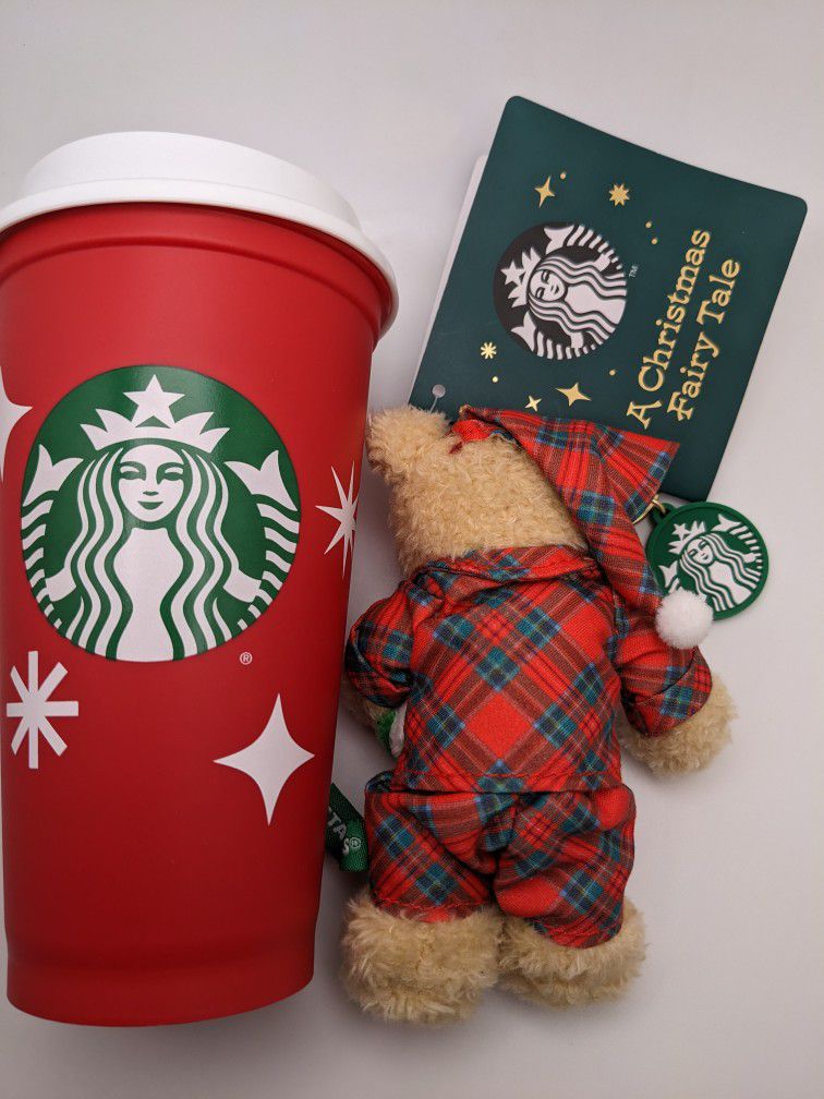 Starbucks Korea Pajama Bearista Keychain BNWT 