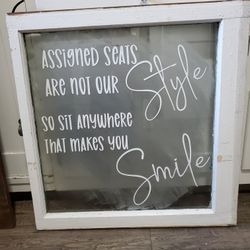 Open Seating Sign For Wedding, Party Or Event