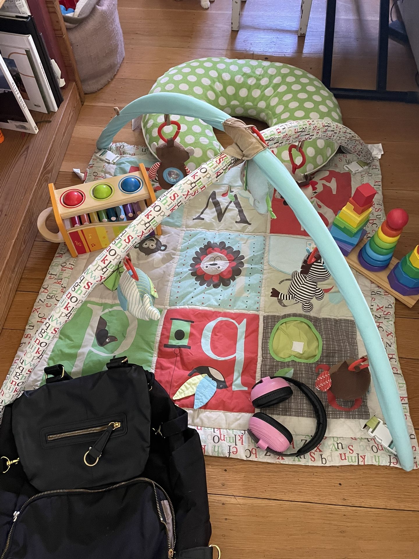 Play Mat Diaper Bag Toys Lot