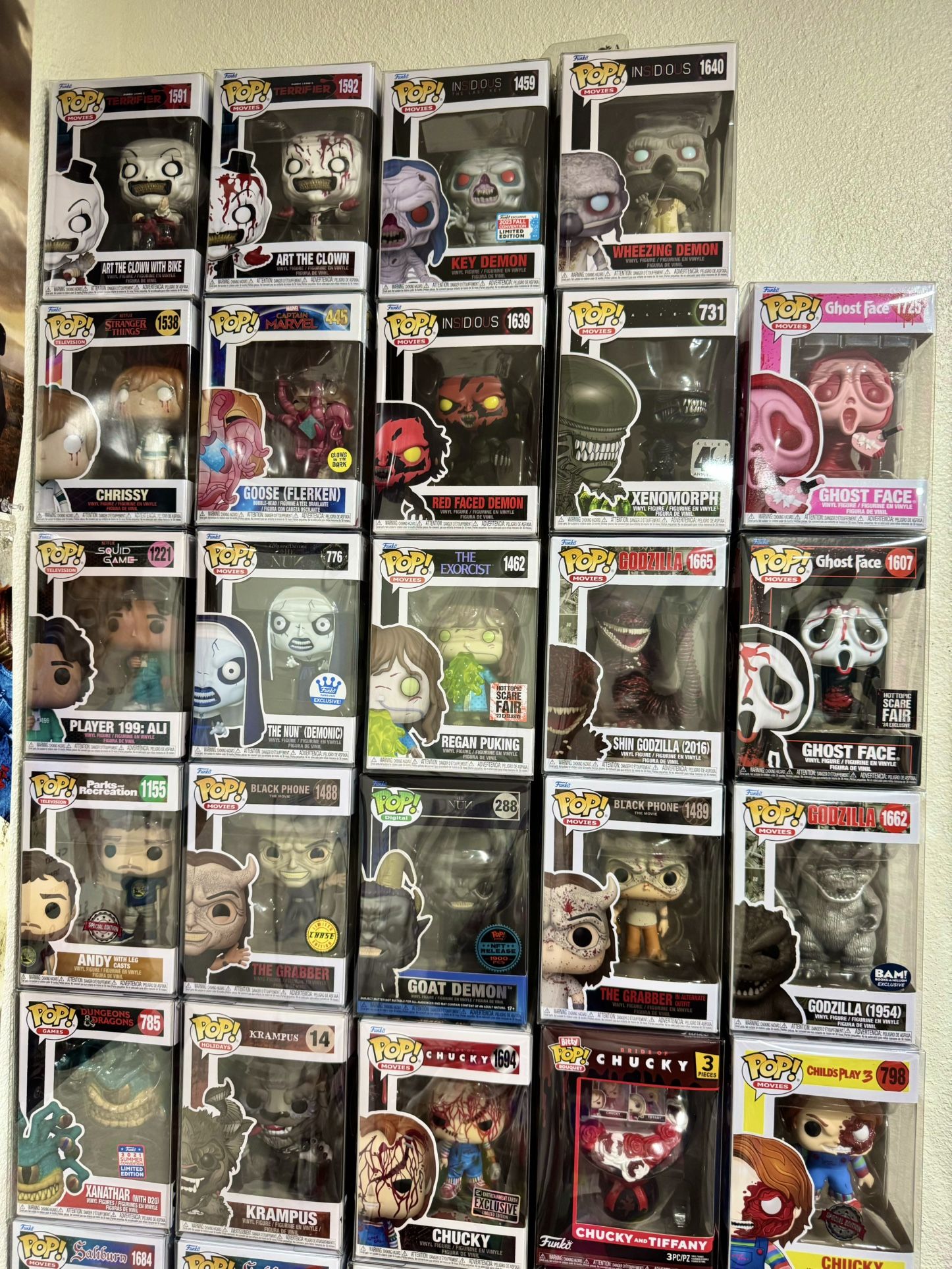 Assorted horror Funko Pops w/ protector cases! varying prices check my page for more pictures and prices of each!