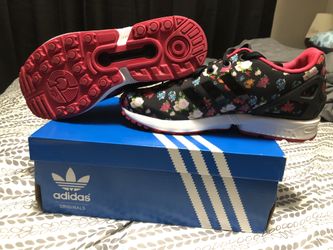 Adidas ZX Flux J (Black white floral)