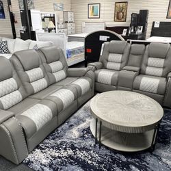 New Manual Recliner Sofa & Loveseat Set. Delivery & Set Up Available 