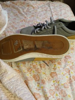 Gray Gym Shoes Leather