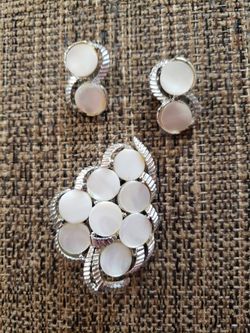 Vintage pin and earring set