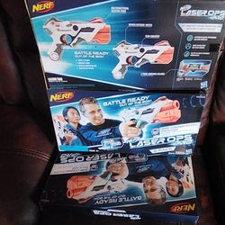 
NERF AlphaPoint Laser Ops Pro Toy Blasters - Includes 2 Blasters & 2 Armbands - Light & Sound FX 