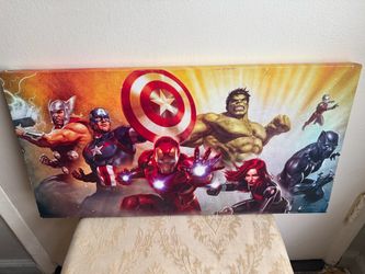 Marvel Avengers & Spider-Man Canvas Wall Art Set (2 Canvas Lot)