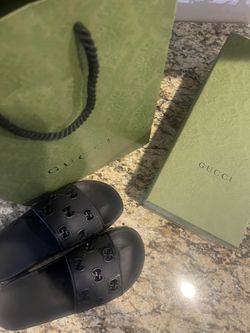 Gucci-GG slide Rubber Black