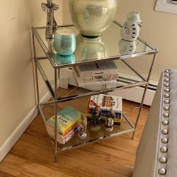 Mirror Glass Side accent Table 