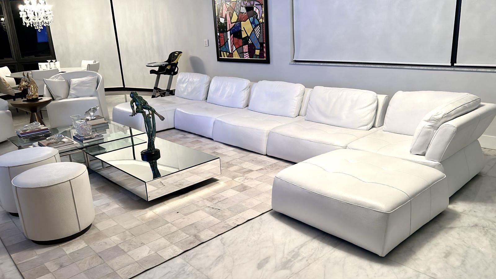 ARTEFACTO Lalique Sectional -white Leather