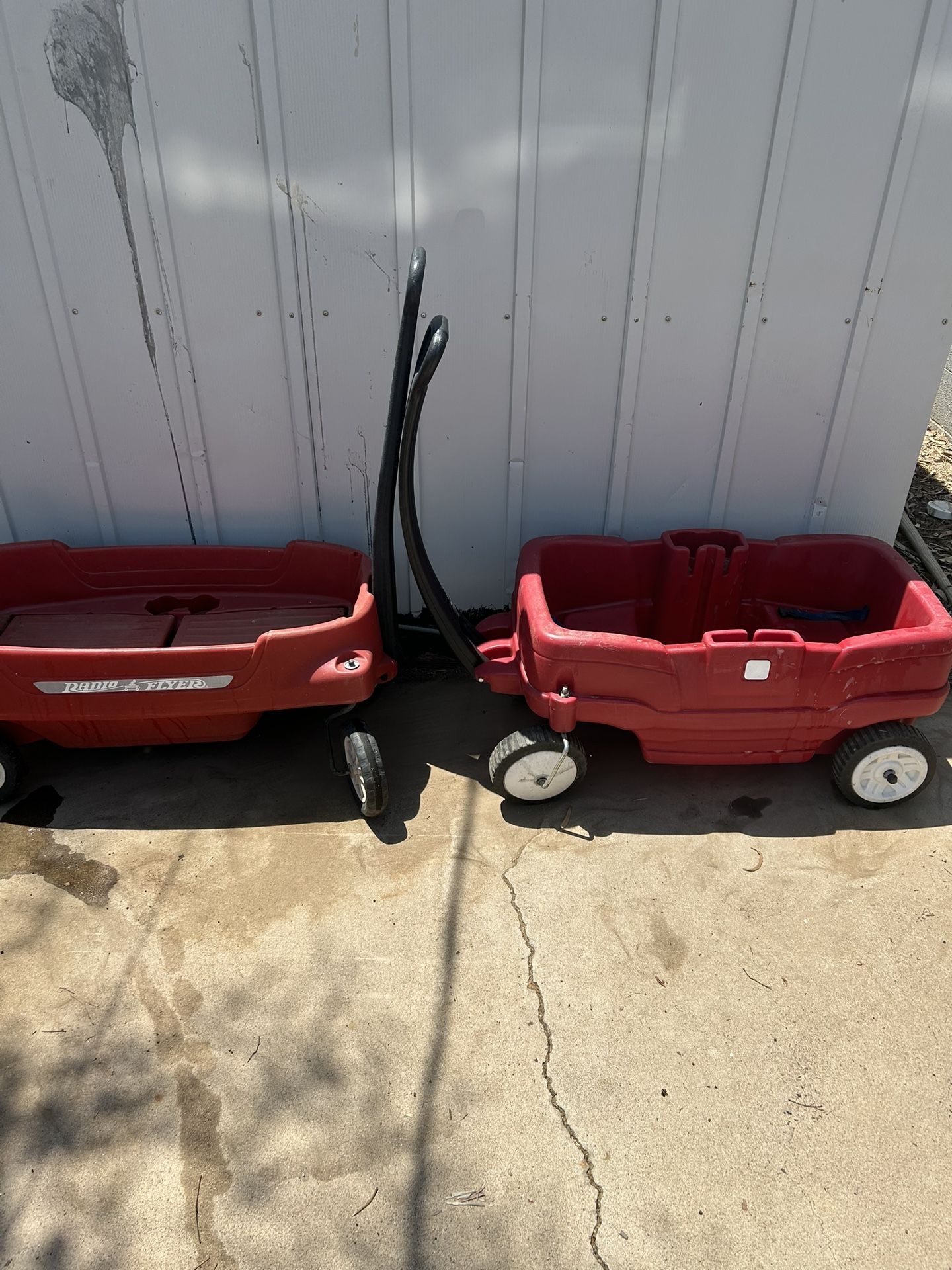 Two Red Wagons