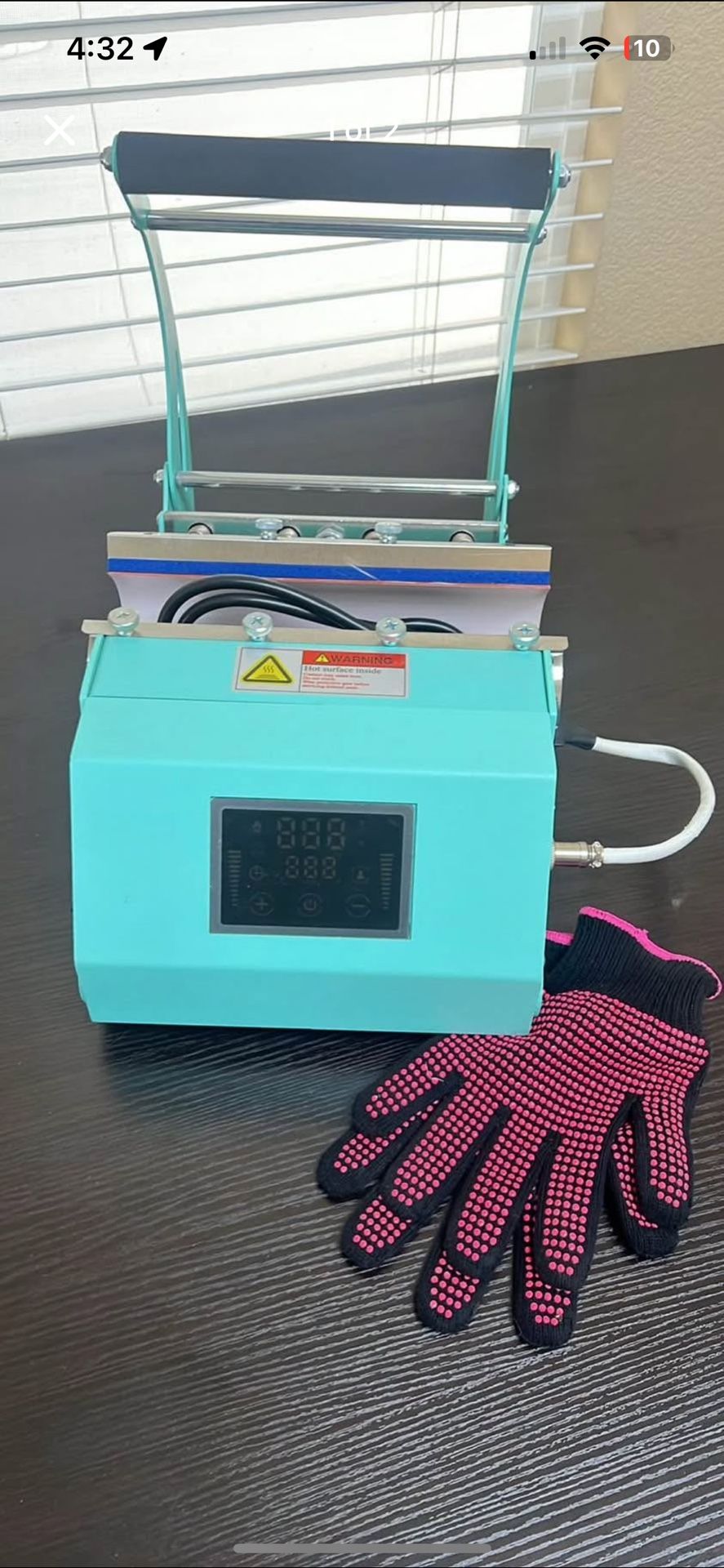 Teal Tumbler Heat Press
