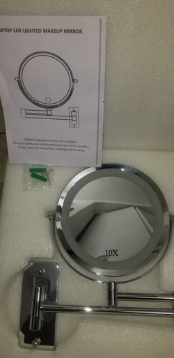 New- Make-Up Lighted Mirror Chrome
