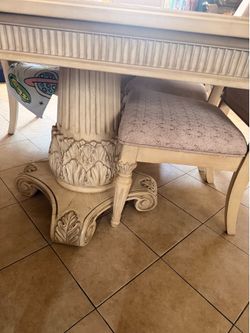 6 person table with leaf attachment