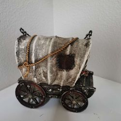Vintage Covered Wagon Decor - Rustic Western Home Accent 🚜✨