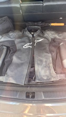Leather motorcycle jacket