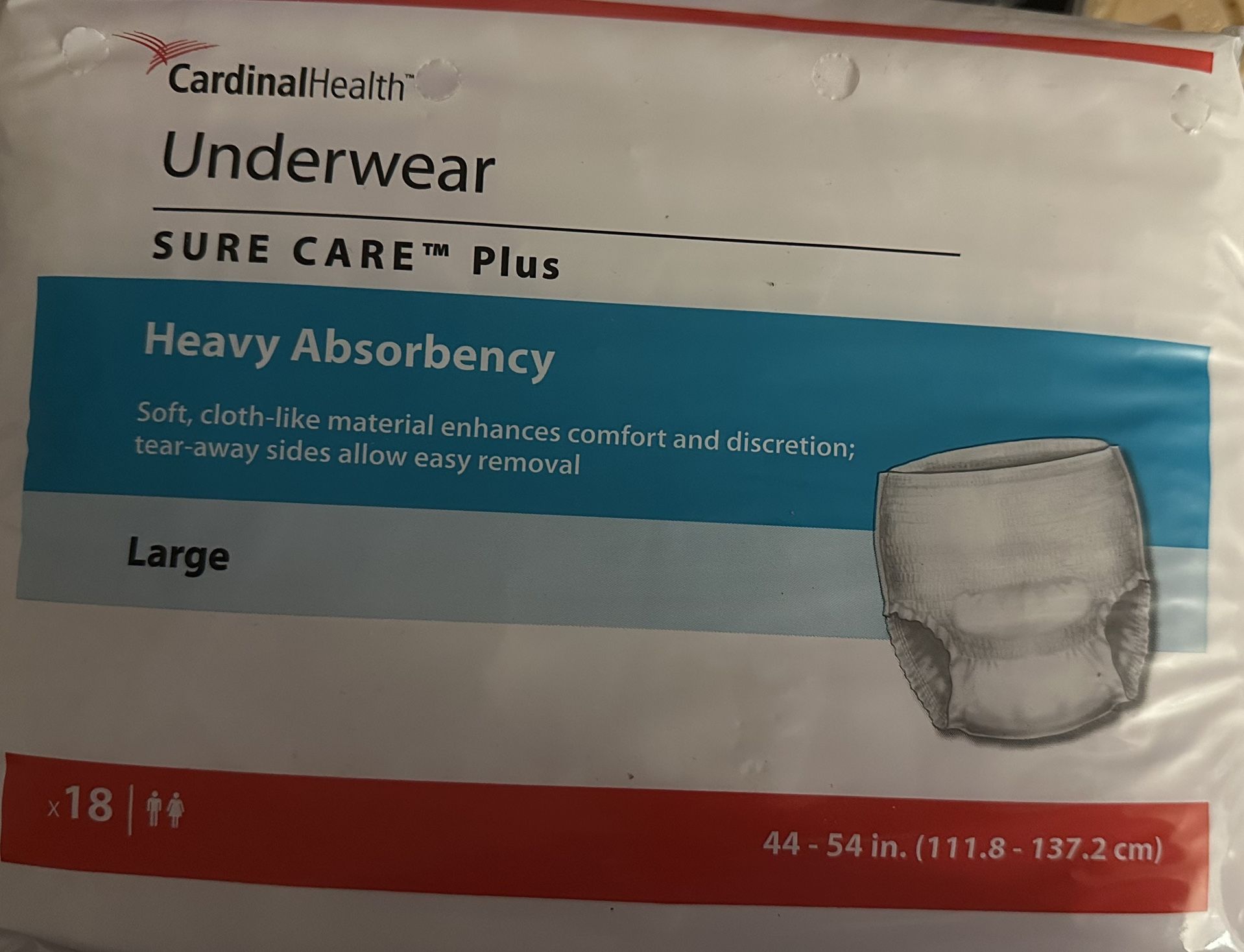 Cardinal Health Sure Care Plus Adult Underwear XL