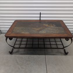 Slate Tile Top Coffee Table - Delivery Available
