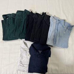 12 pieces - size 10/12 boys/girls uniform tops for $25!