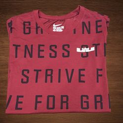NIKE MENS LEBRON STRIVE ALL OVER T-SHIRT RED/BLACK SIZE XXL