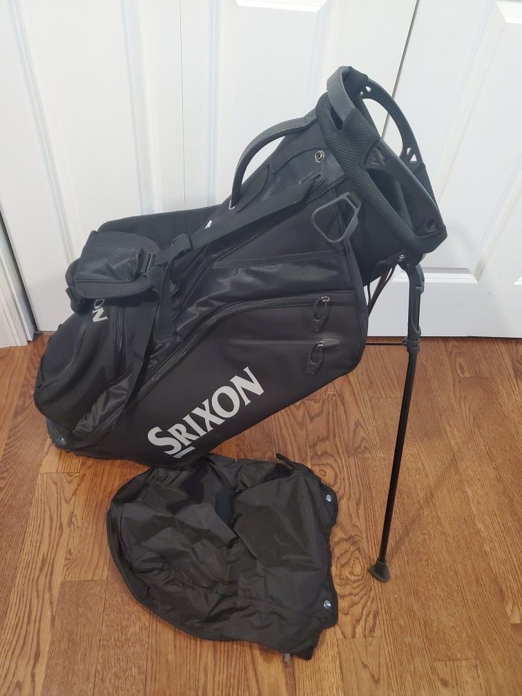Srixon SRX Black stand Cart Golf Bag with rain cover Harnes  Brand New