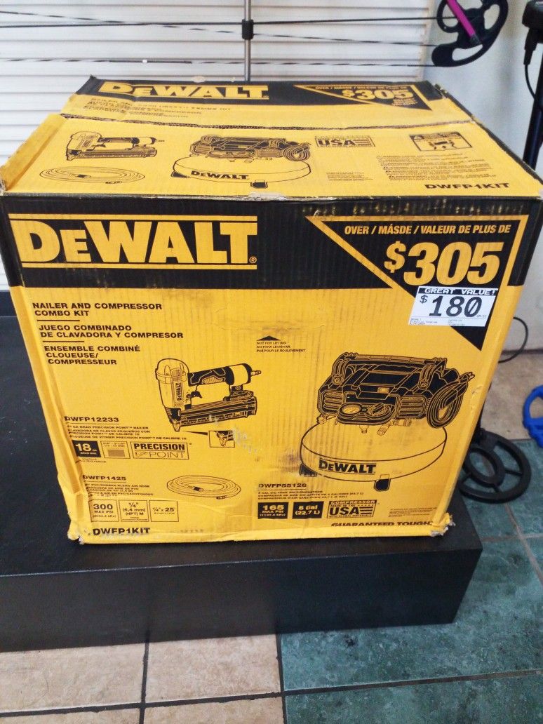 Dewalt Nailer And Compressor Combo Kit