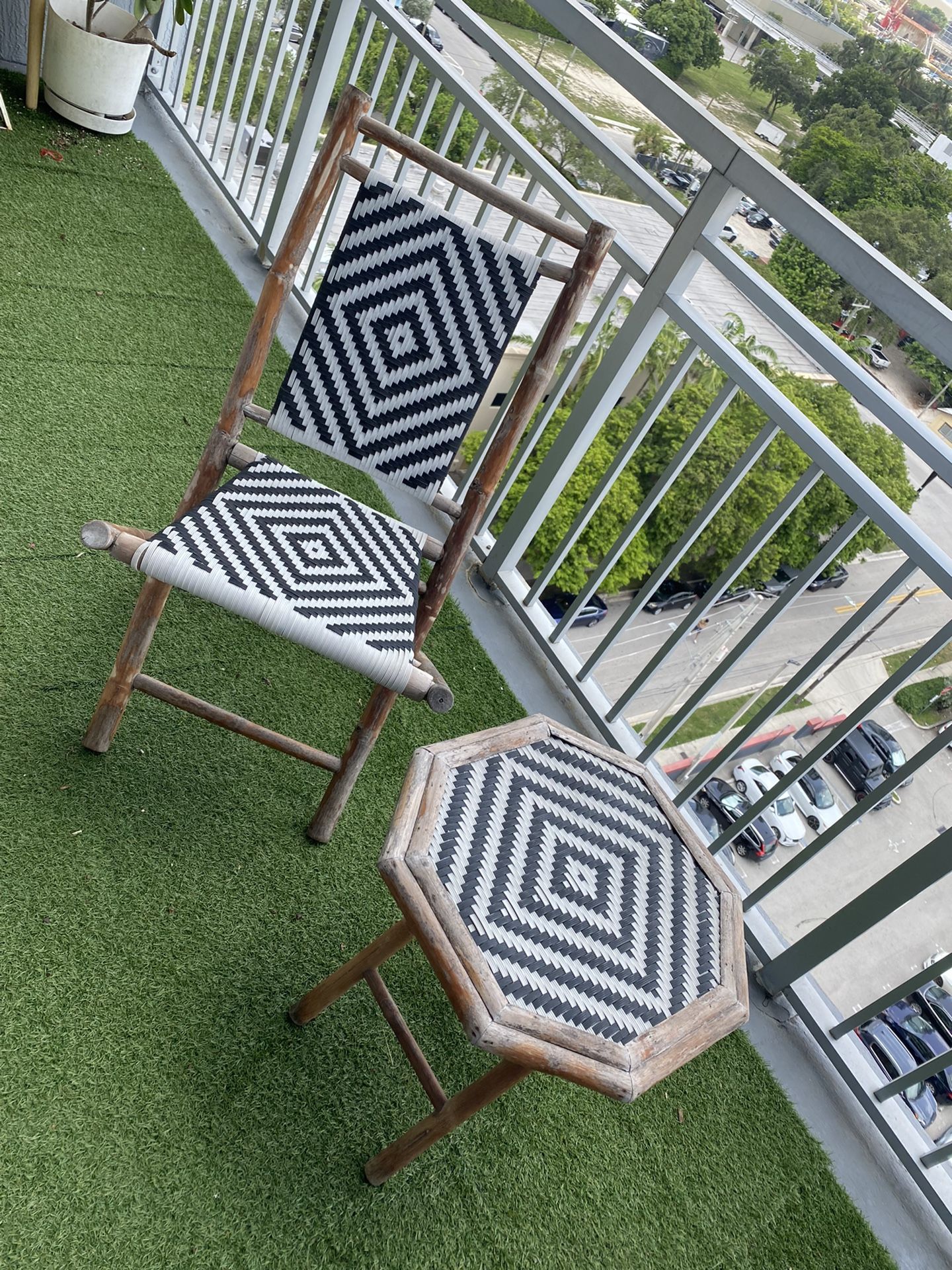 Bamboo Bistro Table And Chair