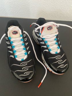 Nike Air Max Plus Black Teal Coral Shoes Sneakers Size 4 Youth/Women's Brand New with Tag