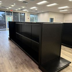 Black Gondola Shelving – Retail Store Display Fixtures (Like New)