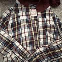 Boys Long Sleeve Button Up Size M