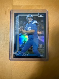 2025 Topps chrome football Jared Goff Black Refractor/10