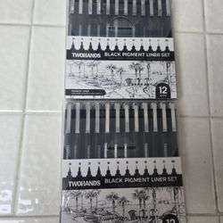 2 BOXES OF TWOHANDS BLACK PIGMENT LINER SET 