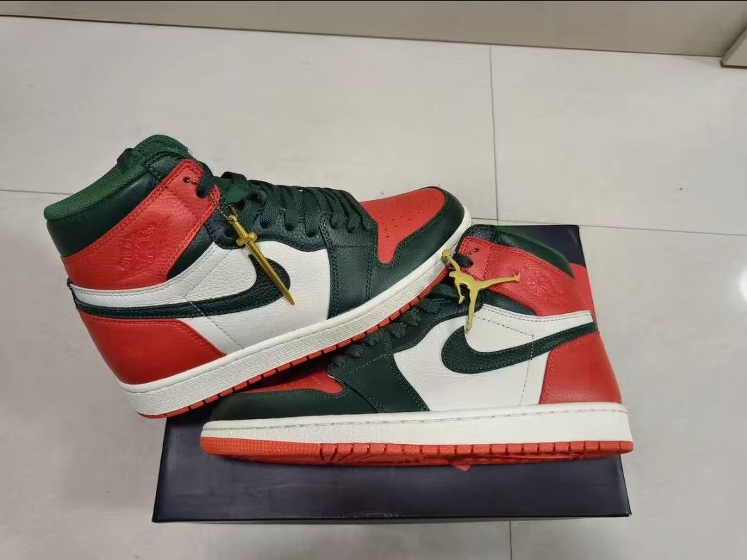 SoleFly x Jordan Air Jordan 1 Retro High Og Buckle Shred Sports Street High Top Retro Basketball Shoes Men's and Women's Orange