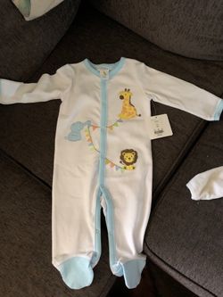 2 piece baby boy onesie pajamas