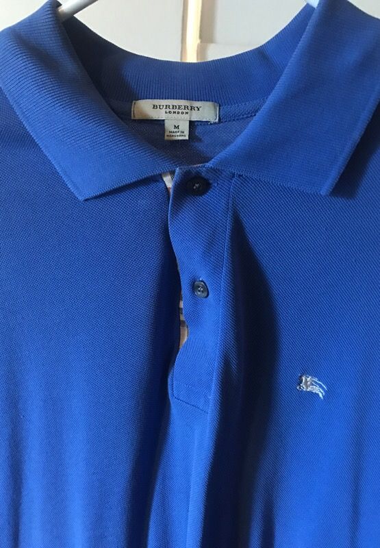 Blue Burberry Polo