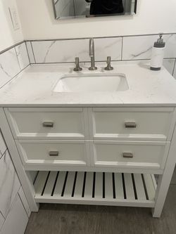 Bathroom Sink with Drawers