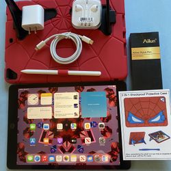 Apple IPad 7th Generation (10.2” Retina / IOS 18 / Touch ID ) 32GB with stylus pen, cool case  & Accessories (128GB $249) 