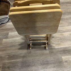 Vintage wood tv trays