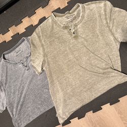 Lucky Brand Venice Burnout Notch Neck Tee Men’s Medium 