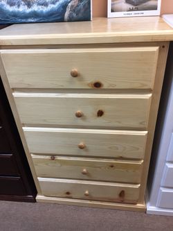 5 drawer dressers natural wood