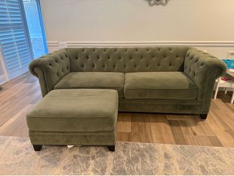 Two sofas and an ottoman