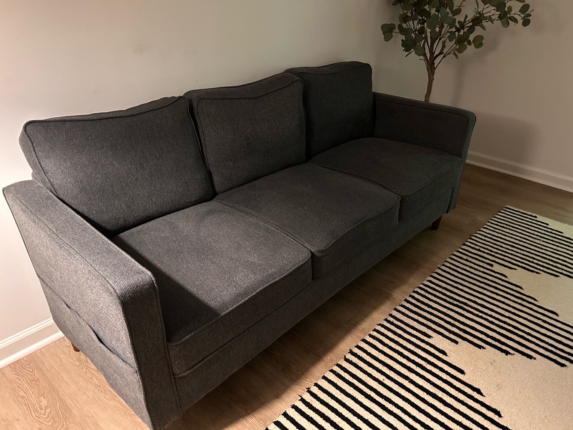 Free Wayfair 78โ grey couch