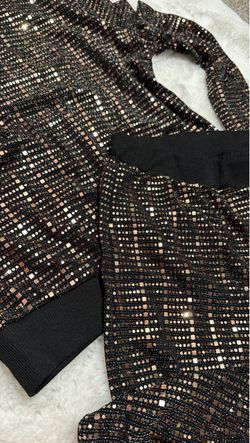 Black Sequin Knit Top