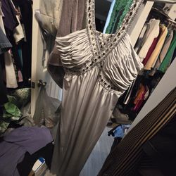 Vintage Silver/grey Cachet evening dress