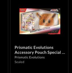 Prismatic evolutions accessory pouch special box