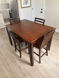 Counter-Height Dining Table, 8 Chairs & Leaf