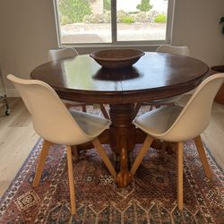 Round Dining Table And Four Chairs